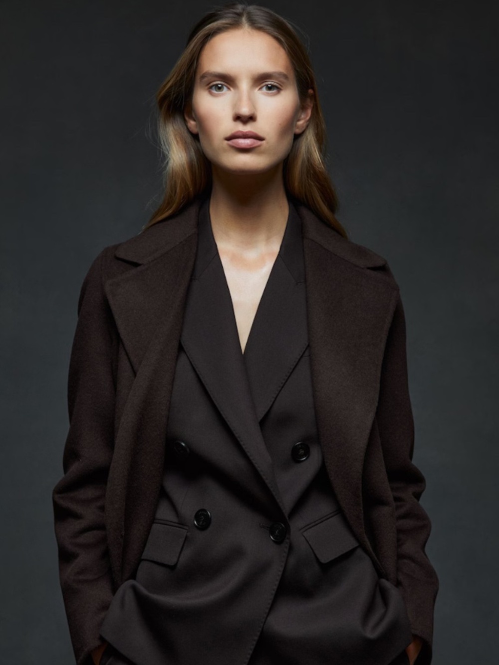 Reiss Lucia Chocolate Wrap Coat Size 6 - Picture 2 of 6